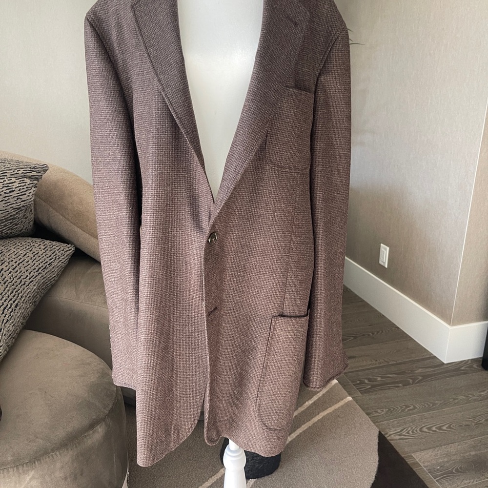 Joseph Abboud Textured Brown Blazer Big and Tall